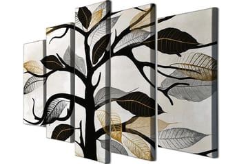 Dekorativ Canvasbilde 5-Deler 70x20 cm - Flerfarget - Interiør - Maleri & posters - Lerretsbilder