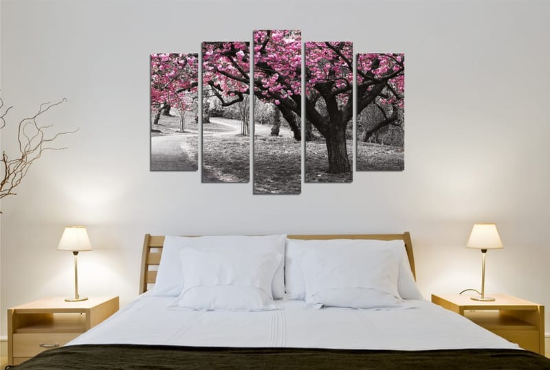 Dekorativ Canvasbilde 5-Deler 70x20 cm - Flerfarget - Interiør - Maleri & posters - Lerretsbilder