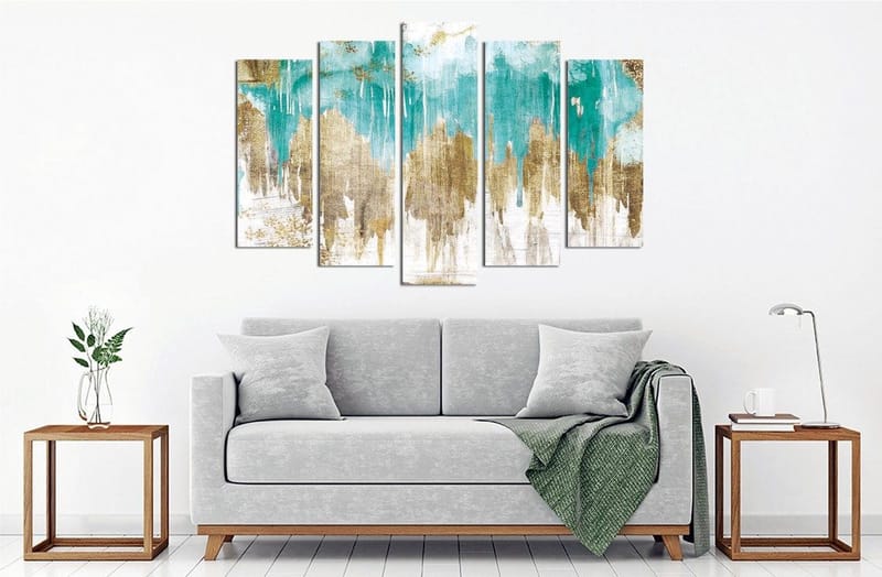 Dekorativ Canvasbilde 5-Deler 70x20 cm, Flerfarget