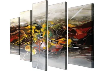 Dekorativ Canvasbilde 5-Deler 70x20 cm - Flerfarget - Interiør - Maleri & posters - Lerretsbilder