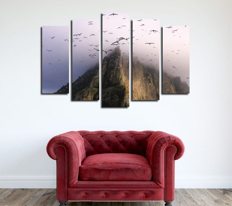 Dekorativ Canvasbilde 5-Deler 70x20 cm, Flerfarget