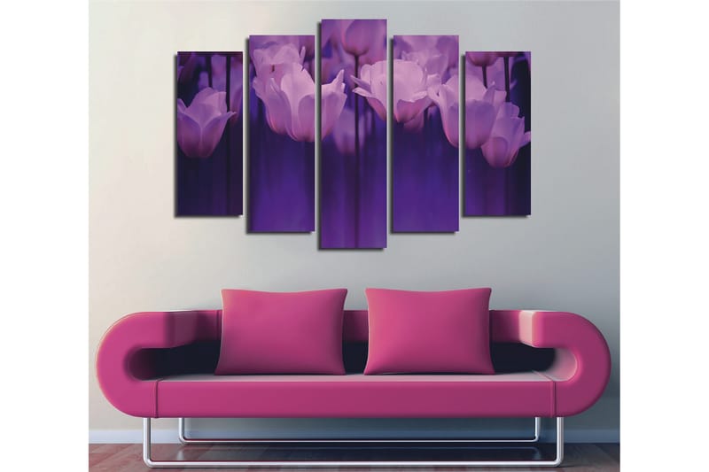 Dekorativ Canvasbilde 5-Deler 70x20 cm, Flerfarget