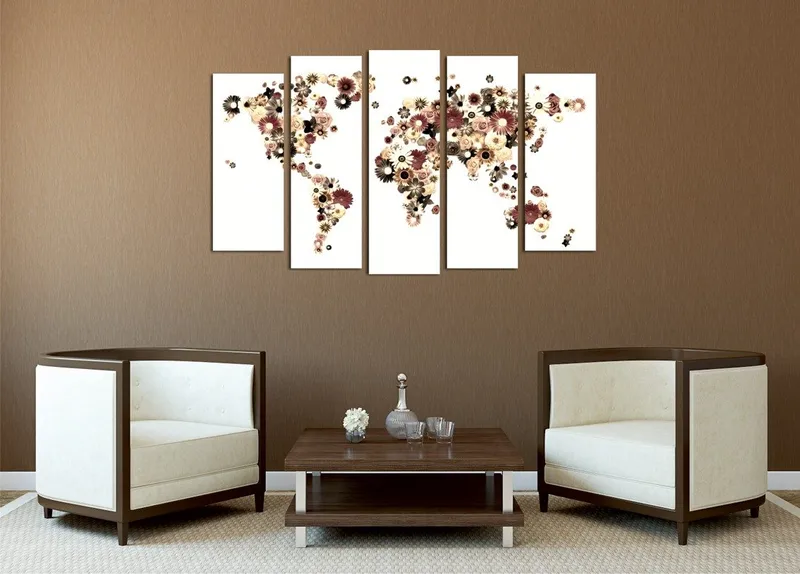 Dekorativ Canvasbilde 5-Deler 70x20 cm, Flerfarget