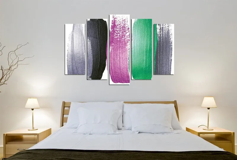 Dekorativ Canvasbilde 5-Deler 70x20 cm, Flerfarget