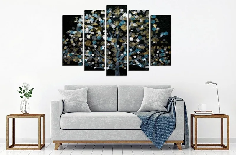 Dekorativ Canvasbilde 5-Deler 70x20 cm, Flerfarget