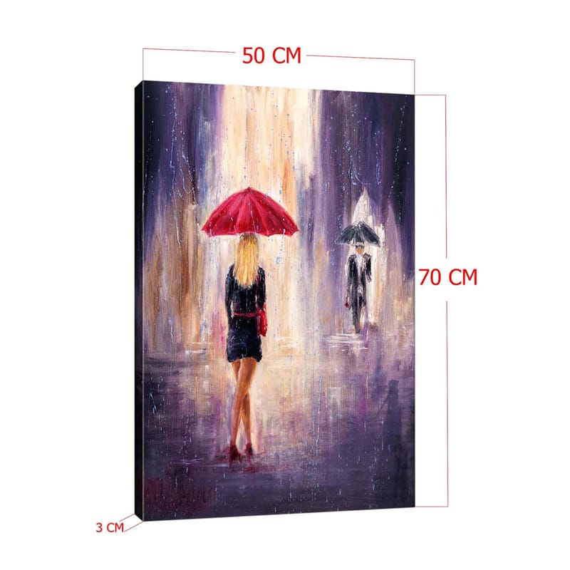 Dekorativ Canvasbilde 50x70 cm - Flerfarget - Interiør - Maleri & posters - Lerretsbilder