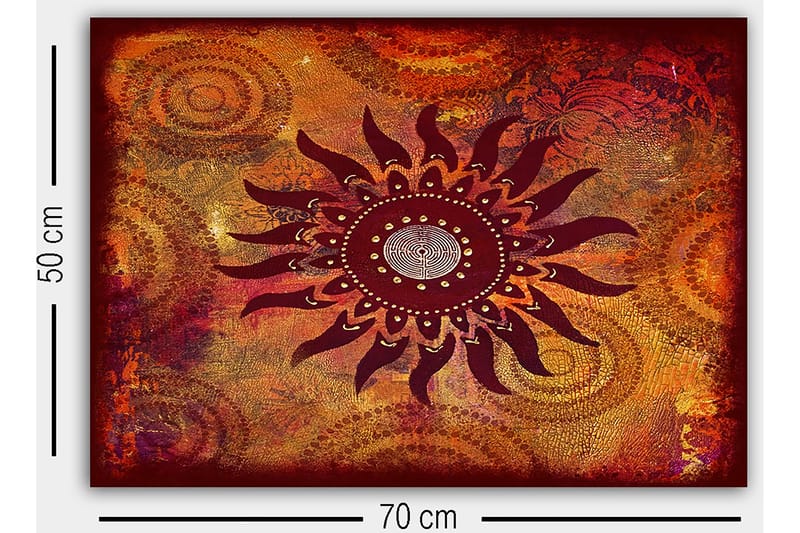 Dekorativ Canvasbilde 50x70 cm - Flerfarget - Interiør - Maleri & posters - Lerretsbilder