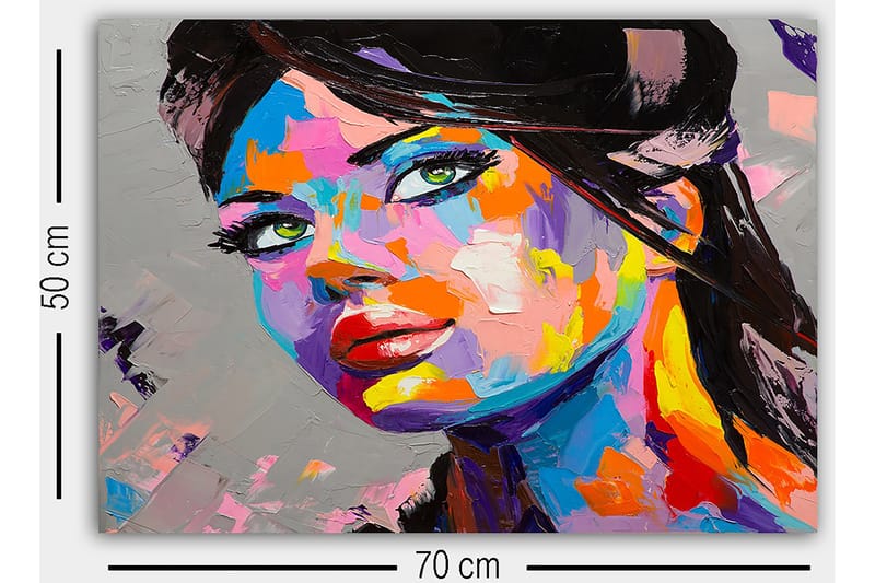 Dekorativ Canvasbilde 50x70 cm - Flerfarget - Interiør - Maleri & posters - Lerretsbilder