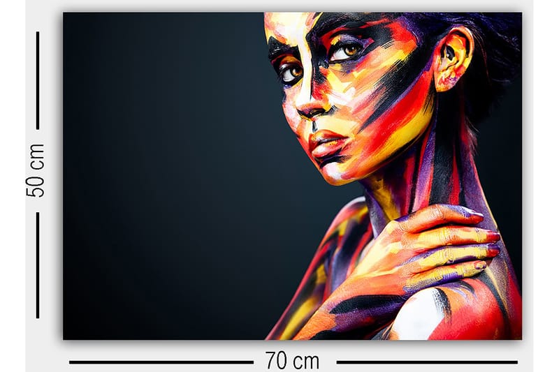 Dekorativ Canvasbilde 50x70 cm - Flerfarget - Interiør - Maleri & posters - Lerretsbilder