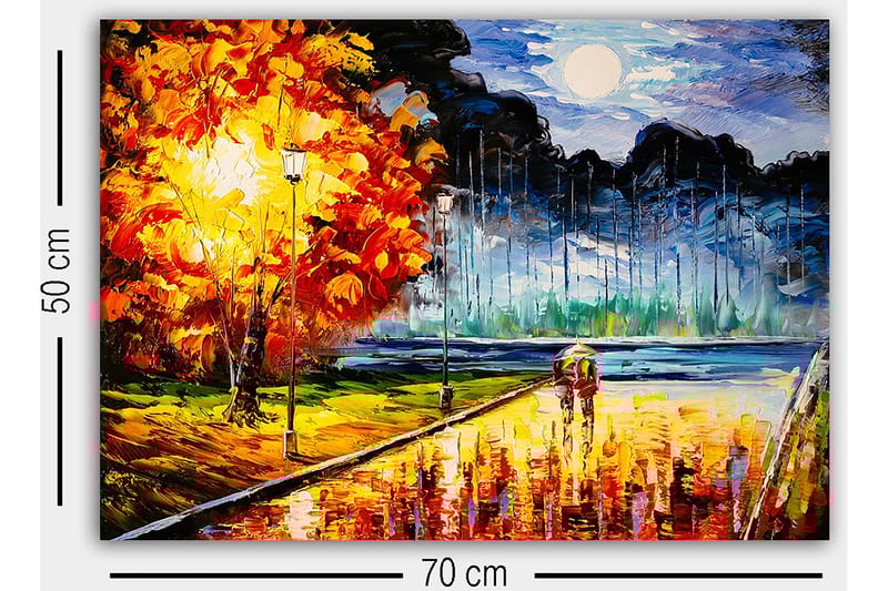 Dekorativ Canvasbilde 50x70 cm - Flerfarget - Interiør - Maleri & posters - Lerretsbilder