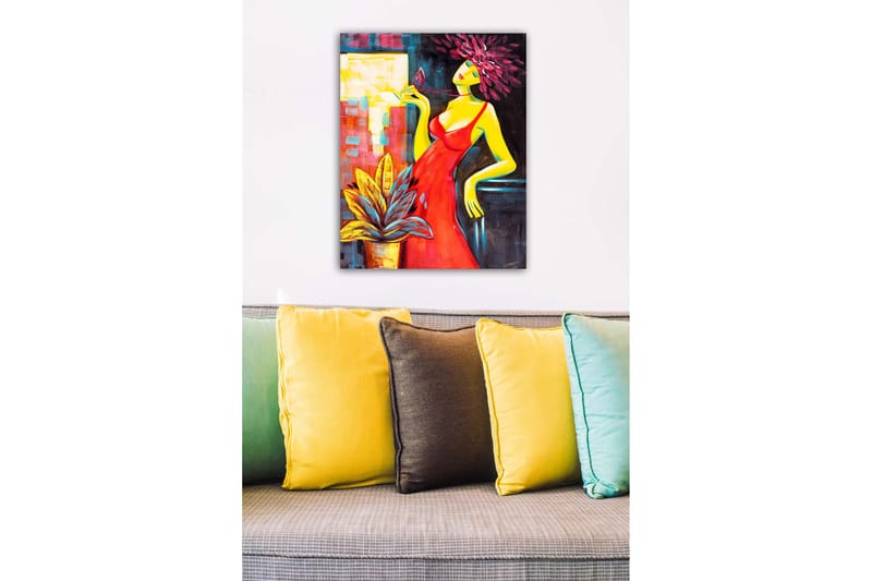 Dekorativ Canvasbilde 50x70 cm - Flerfarget - Interiør - Maleri & posters - Lerretsbilder