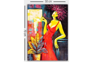 Dekorativ Canvasbilde 50x70 cm - Flerfarget - Interiør - Maleri & posters - Lerretsbilder