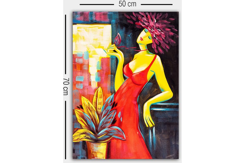 Dekorativ Canvasbilde 50x70 cm - Flerfarget - Interiør - Maleri & posters - Lerretsbilder