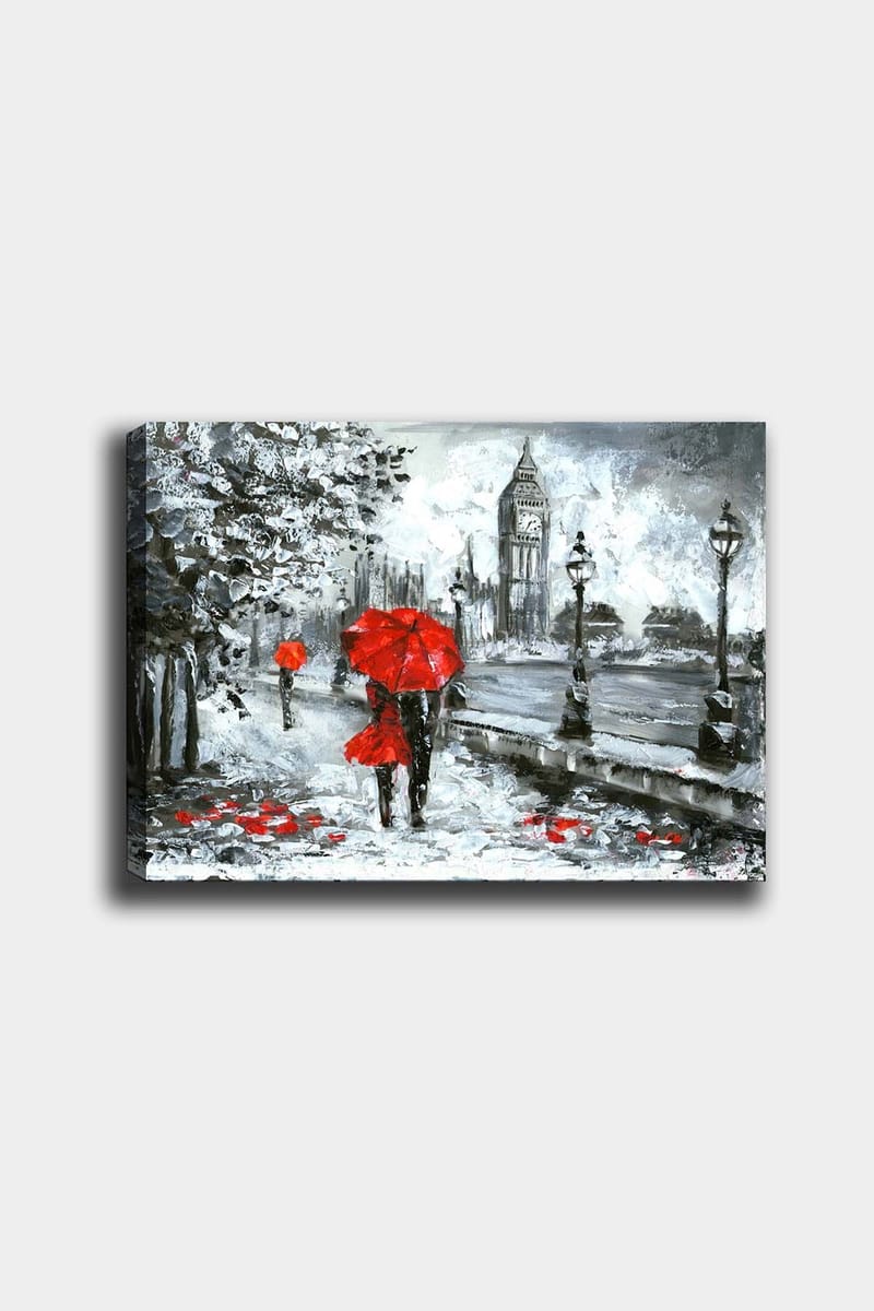 Dekorativ Canvasbilde 50x70 cm - Flerfarget - Interiør - Maleri & posters - Lerretsbilder