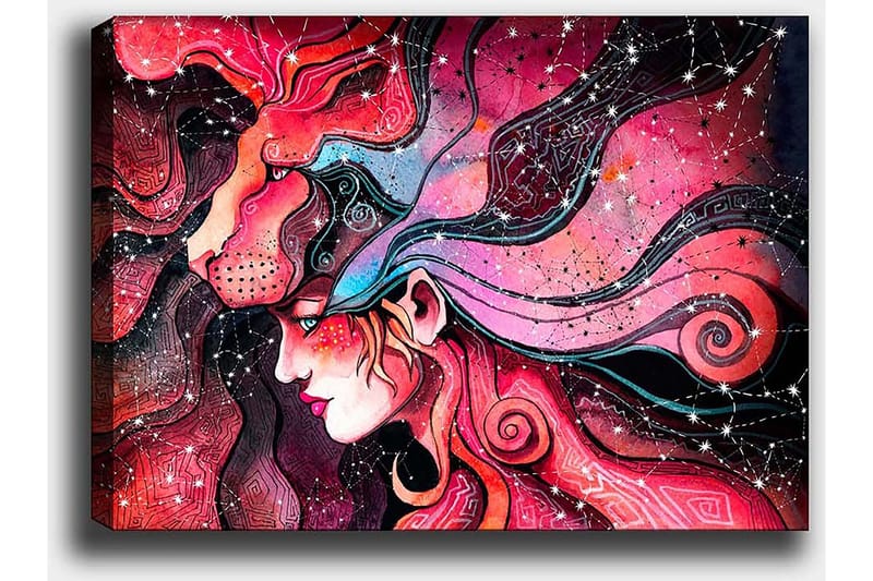 Dekorativ Canvasbilde 50x70 cm - Flerfarget - Interiør - Maleri & posters - Lerretsbilder
