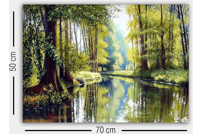 Dekorativ Canvasbilde 50x70 cm - Flerfarget - Interiør - Maleri & posters - Lerretsbilder