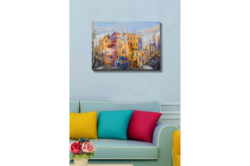 Dekorativ Canvasbilde 50x70 cm - Flerfarget - Interiør - Maleri & posters - Lerretsbilder