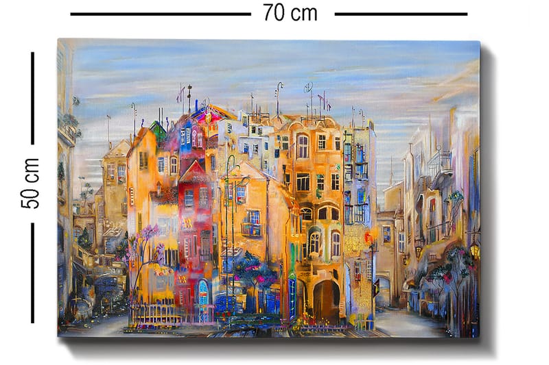 Dekorativ Canvasbilde 50x70 cm - Flerfarget - Interiør - Maleri & posters - Lerretsbilder
