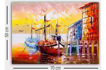 Dekorativ Canvasbilde 50x70 cm - Flerfarget - Interiør - Maleri & posters - Lerretsbilder