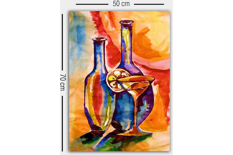 Dekorativ Canvasbilde 50x70 cm - Flerfarget - Interiør - Maleri & posters - Lerretsbilder