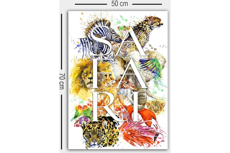 Dekorativ Canvasbilde 50x70 cm - Flerfarget - Interiør - Maleri & posters - Lerretsbilder