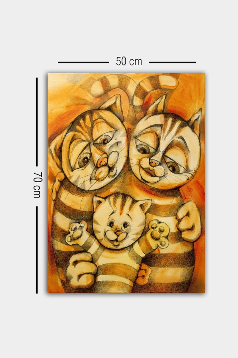 Dekorativ Canvasbilde 50x70 cm - Flerfarget - Interiør - Maleri & posters - Lerretsbilder
