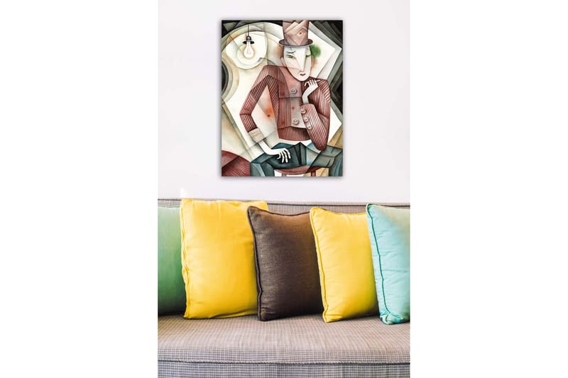 Dekorativ Canvasbilde 50x70 cm - Flerfarget - Interiør - Maleri & posters - Lerretsbilder
