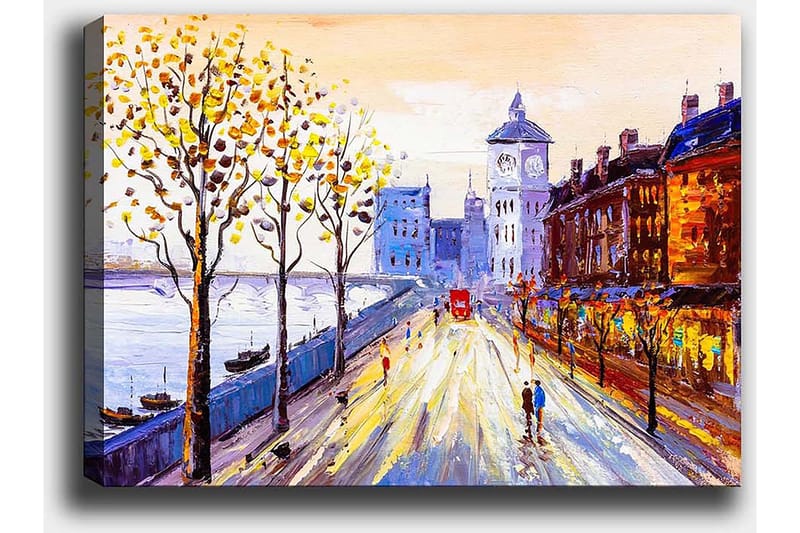Dekorativ Canvasbilde 50x70 cm - Flerfarget - Interiør - Maleri & posters - Lerretsbilder