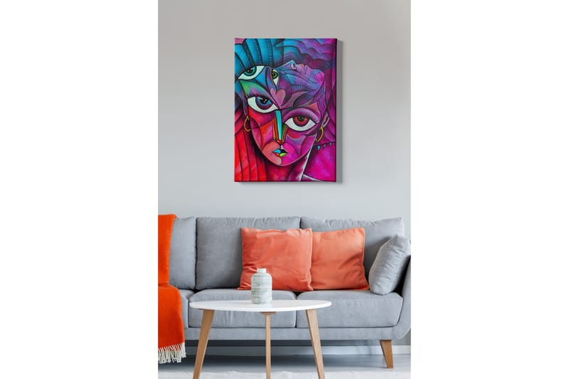 Dekorativ Canvasbilde 50x70 cm - Flerfarget - Interiør - Maleri & posters - Lerretsbilder