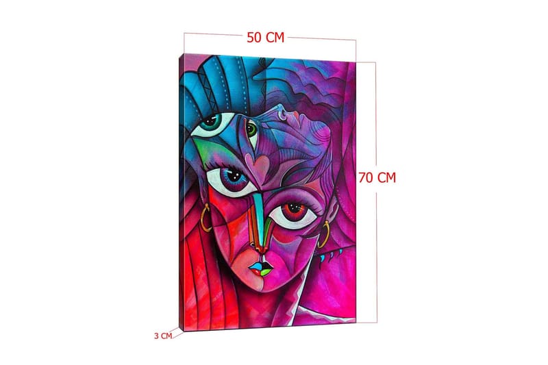 Dekorativ Canvasbilde 50x70 cm - Flerfarget - Interiør - Maleri & posters - Lerretsbilder