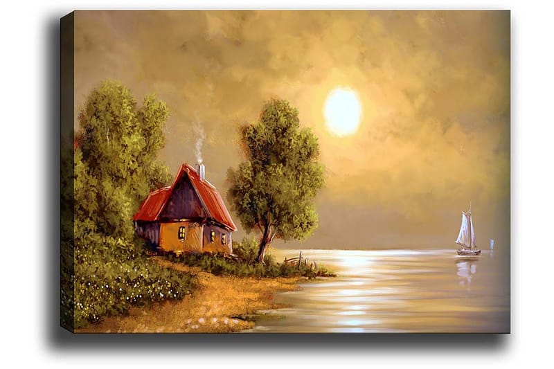 Dekorativ Canvasbilde 50x70 cm - Flerfarget - Interiør - Maleri & posters - Lerretsbilder