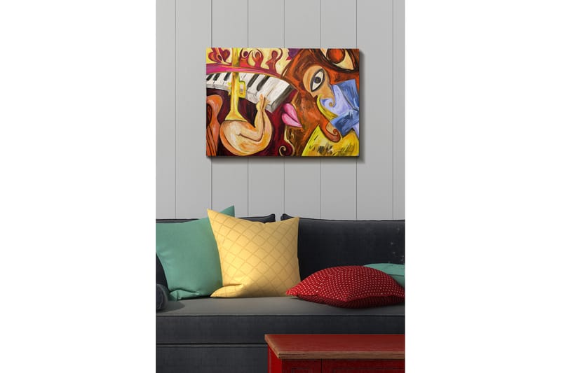 Dekorativ Canvasbilde 50x70 cm - Flerfarget - Interiør - Maleri & posters - Lerretsbilder