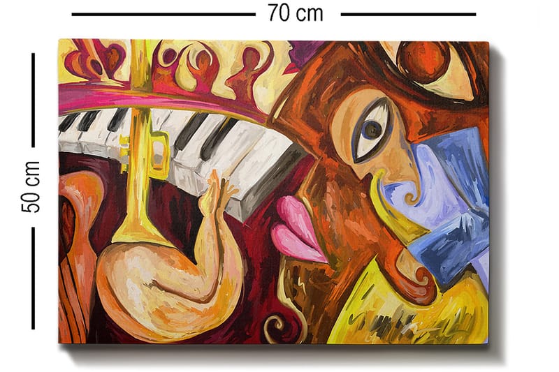 Dekorativ Canvasbilde 50x70 cm - Flerfarget - Interiør - Maleri & posters - Lerretsbilder