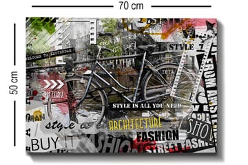 Dekorativ Canvasbilde 50x70 cm - Flerfarget - Interiør - Maleri & posters - Lerretsbilder