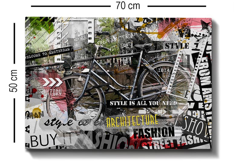 Dekorativ Canvasbilde 50x70 cm - Flerfarget - Interiør - Maleri & posters - Lerretsbilder