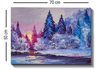Dekorativ Canvasbilde 50x70 cm - Flerfarget - Interiør - Maleri & posters - Lerretsbilder