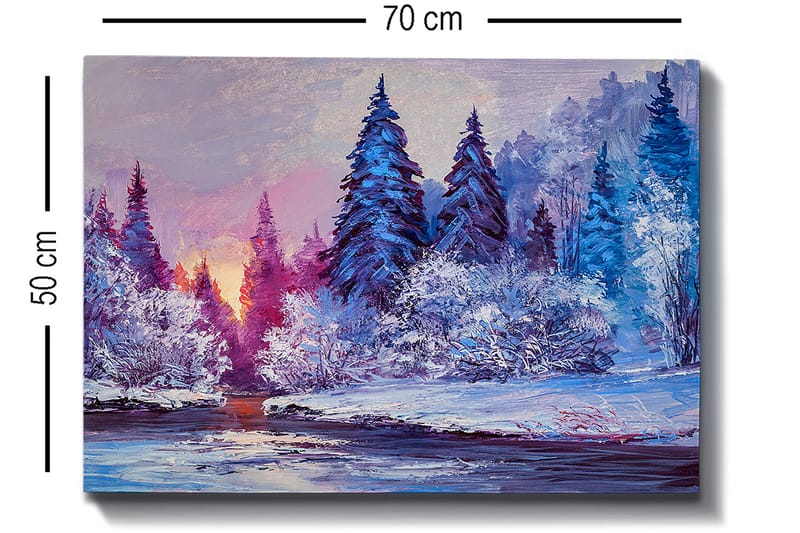 Dekorativ Canvasbilde 50x70 cm - Flerfarget - Interiør - Maleri & posters - Lerretsbilder
