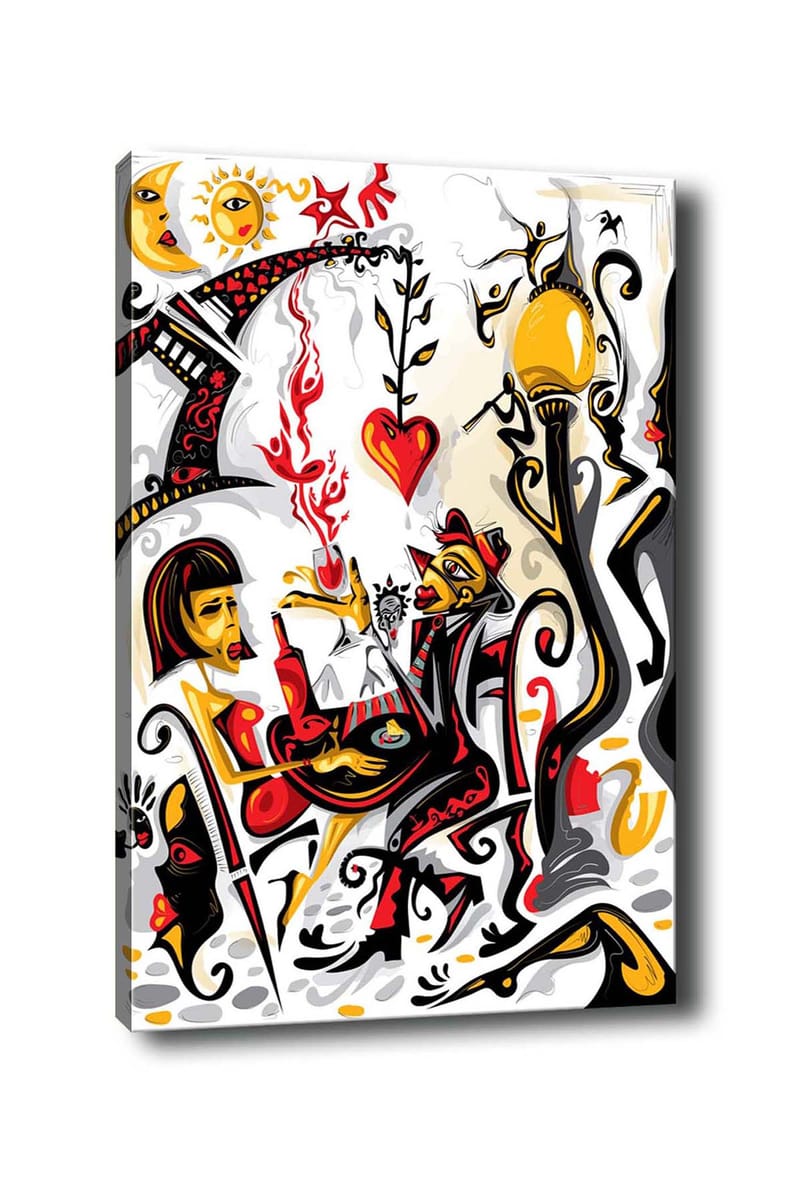 Dekorativ Canvasbilde 50x70 cm - Flerfarget - Interiør - Maleri & posters - Lerretsbilder