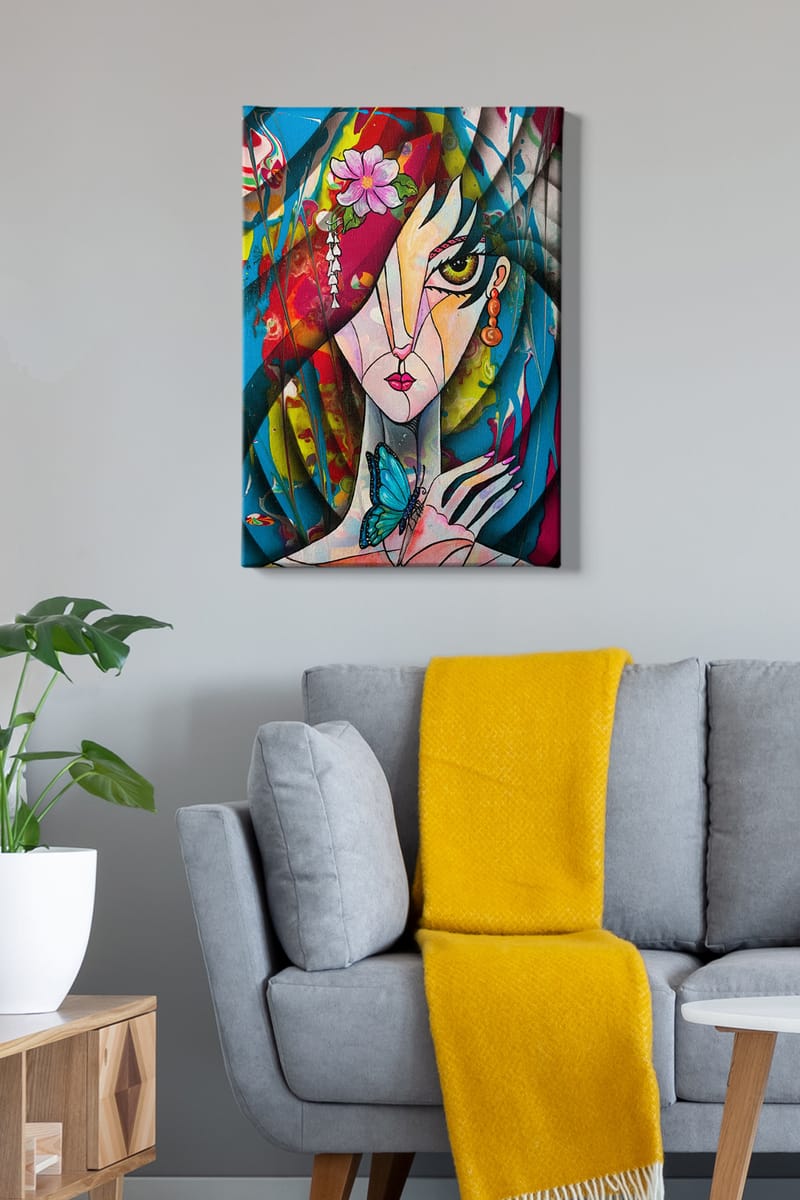 Dekorativ Canvasbilde 50x70 cm - Flerfarget - Interiør - Maleri & posters - Lerretsbilder