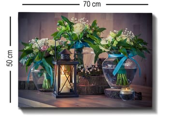 Dekorativ Canvasbilde 50x70 cm - Flerfarget - Interiør - Maleri & posters - Lerretsbilder