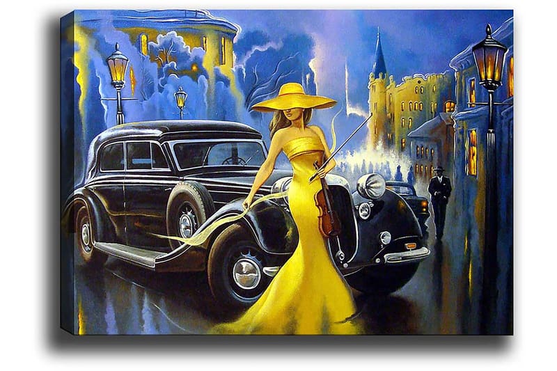 Dekorativ Canvasbilde 50x70 cm - Flerfarget - Interiør - Maleri & posters - Lerretsbilder
