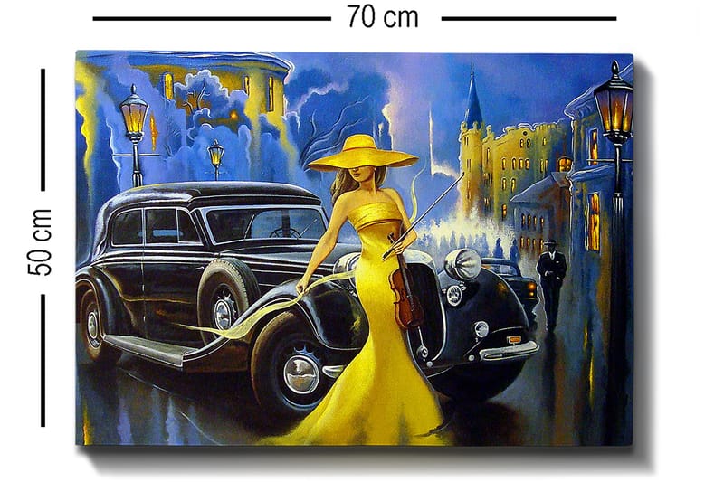 Dekorativ Canvasbilde 50x70 cm - Flerfarget - Interiør - Maleri & posters - Lerretsbilder