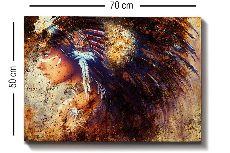 Dekorativ Canvasbilde 50x70 cm - Flerfarget - Interiør - Maleri & posters - Lerretsbilder