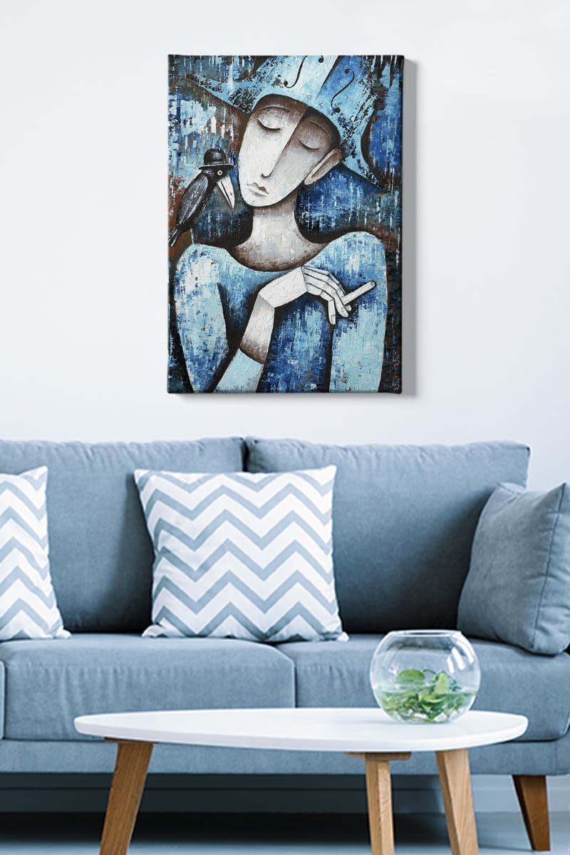 Dekorativ Canvasbilde 50x70 cm - Flerfarget - Interiør - Maleri & posters - Lerretsbilder