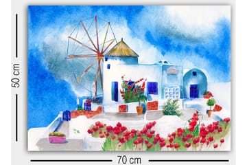 Dekorativ Canvasbilde 50x70 cm - Flerfarget - Interiør - Maleri & posters - Lerretsbilder