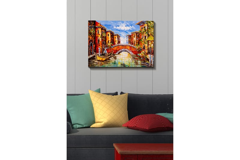 Dekorativ Canvasbilde 50x70 cm - Flerfarget - Interiør - Maleri & posters - Lerretsbilder