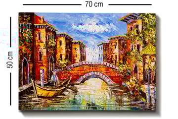 Dekorativ Canvasbilde 50x70 cm - Flerfarget - Interiør - Maleri & posters - Lerretsbilder