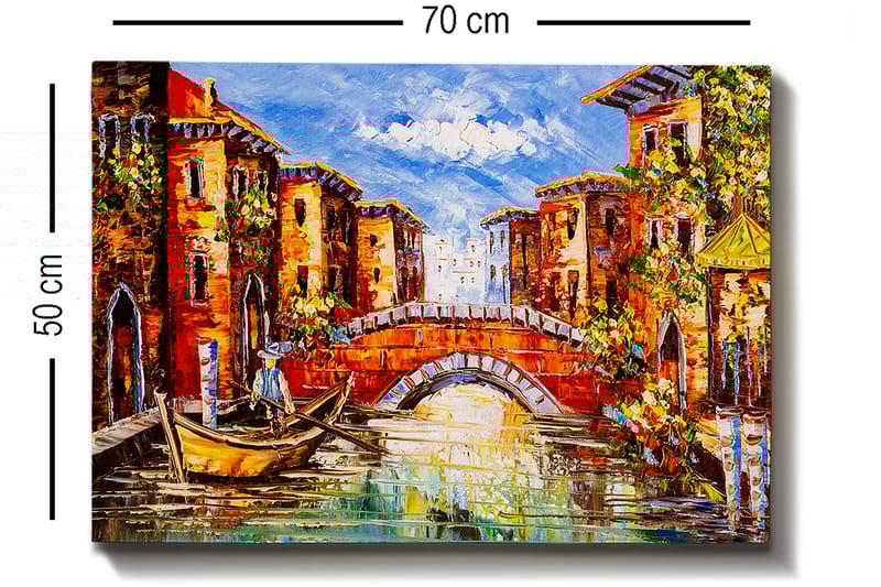 Dekorativ Canvasbilde 50x70 cm - Flerfarget - Interiør - Maleri & posters - Lerretsbilder