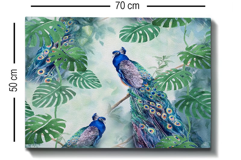 Dekorativ Canvasbilde 50x70 cm - Flerfarget - Interiør - Maleri & posters - Lerretsbilder