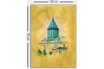 Dekorativ Canvasbilde 50x70 cm - Flerfarget - Interiør - Maleri & posters - Lerretsbilder